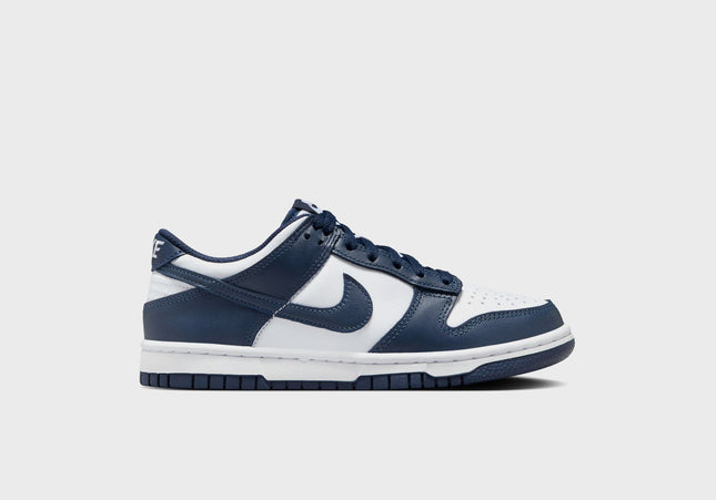 Nike GS Dunk Low - White / Midnight Navy