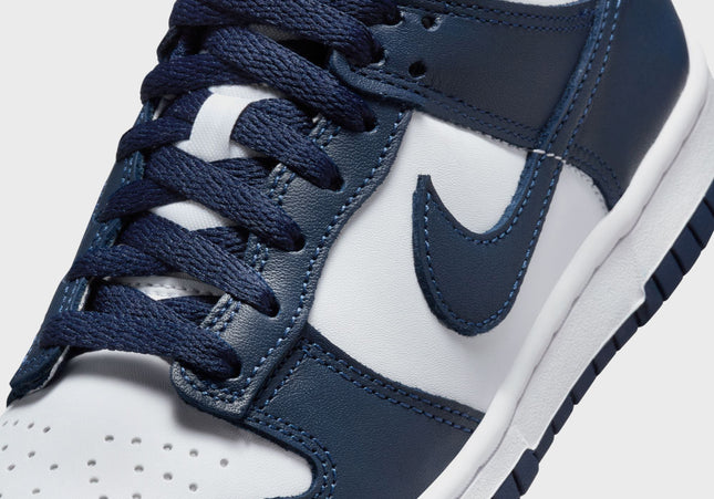 Nike GS Dunk Low - White / Midnight Navy