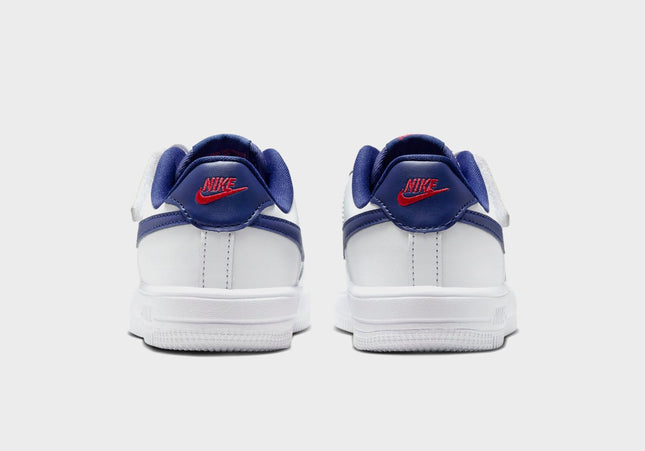 Nike PS Force 1 Low Easyon Bp - White / University Red / Deep Royal Blue