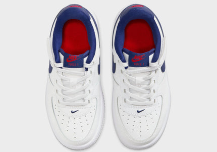 Nike PS Force 1 Low Easyon Bp - White / University Red / Deep Royal Blue