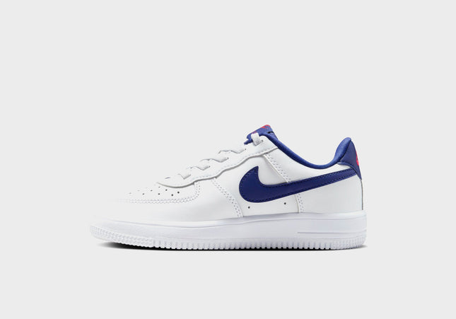 Nike PS Force 1 Low Easyon Bp - White / University Red / Deep Royal Blue