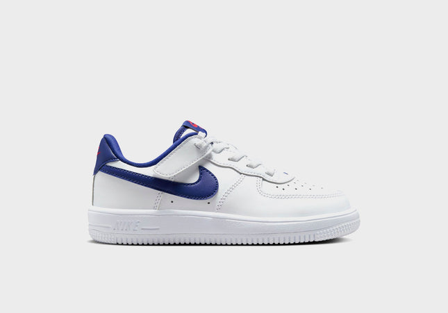 Nike PS Force 1 Low Easyon Bp - White / University Red / Deep Royal Blue