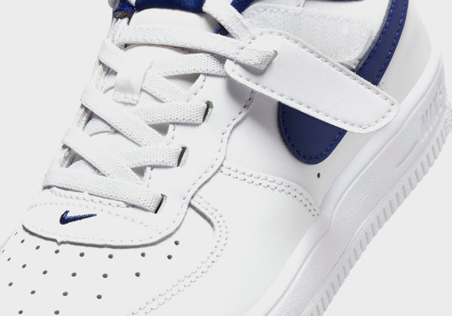Nike PS Force 1 Low Easyon Bp - White / University Red / Deep Royal Blue