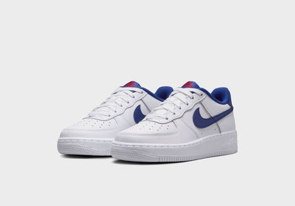 Nike GS Air Force 1 - White / University Red / Deep Royal Blue
