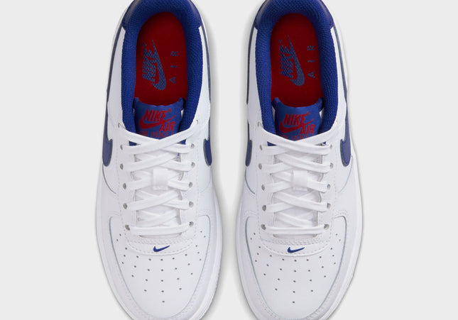 Nike GS Air Force 1 - White / University Red / Deep Royal Blue
