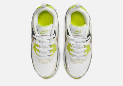 Nike PS Air Max 90 Easyon - White / Khaki / Cyber / Dark Smoke Grey