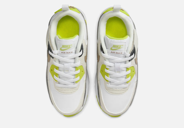 Nike PS Air Max 90 Easyon - White / Khaki / Cyber / Dark Smoke Grey