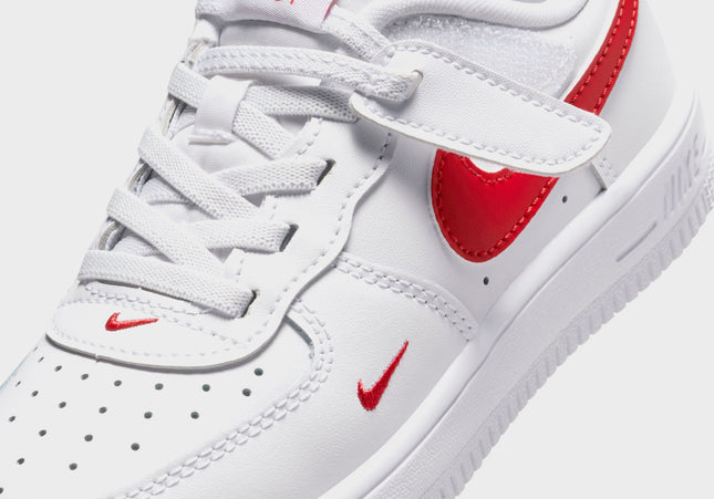 Nike PS Force 1 Low Easyon Stretch Lace Casual - White / University Red