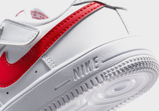 Nike PS Force 1 Low Easyon Stretch Lace Casual - White / University Red