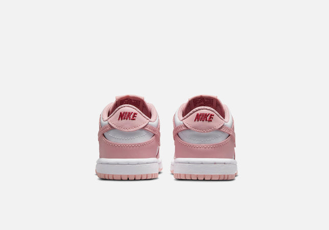 Nike TD Dunk Low - White / Pink Glaze / Pomegranate