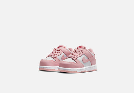 Nike TD Dunk Low - White / Pink Glaze / Pomegranate