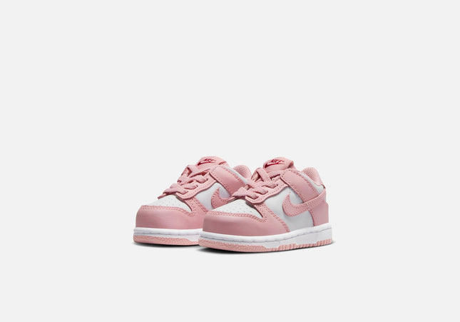 Nike TD Dunk Low - White / Pink Glaze / Pomegranate