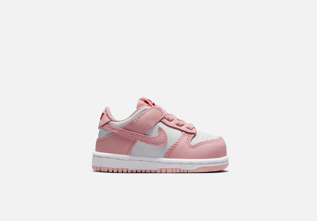Nike TD Dunk Low - White / Pink Glaze / Pomegranate