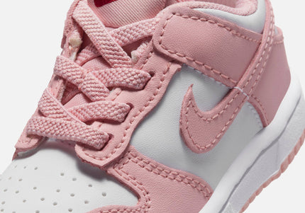 Nike TD Dunk Low - White / Pink Glaze / Pomegranate