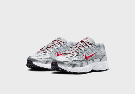 Nike GS P-6000 - Metallic Silver / Gym Red / Flat Silver