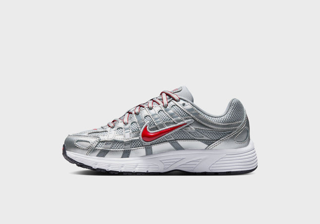 Nike GS P-6000 - Metallic Silver / Gym Red / Flat Silver