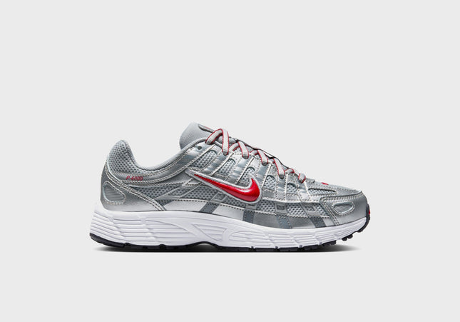 Nike GS P-6000 - Metallic Silver / Gym Red / Flat Silver