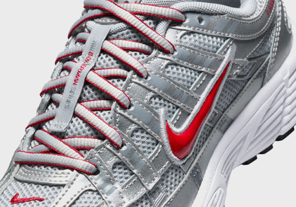 Nike GS P-6000 - Metallic Silver / Gym Red / Flat Silver