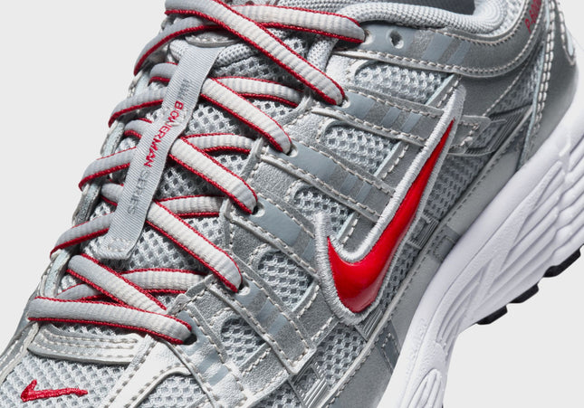 Nike GS P-6000 - Metallic Silver / Gym Red / Flat Silver