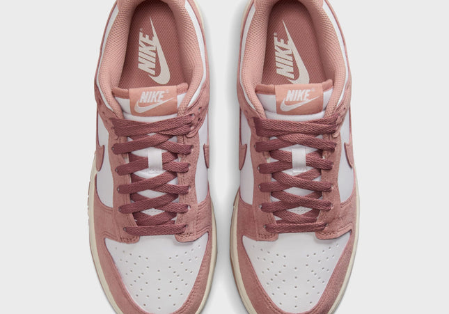 Nike WMNS Dunk Low - White / Particle Pink / Sail / Metallic Silver