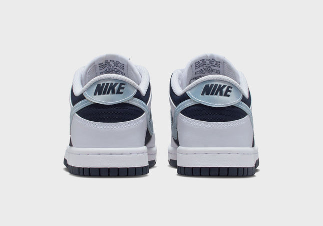 Nike GS Dunk Low - White / Light Armory Blue / Deep Royal Blue