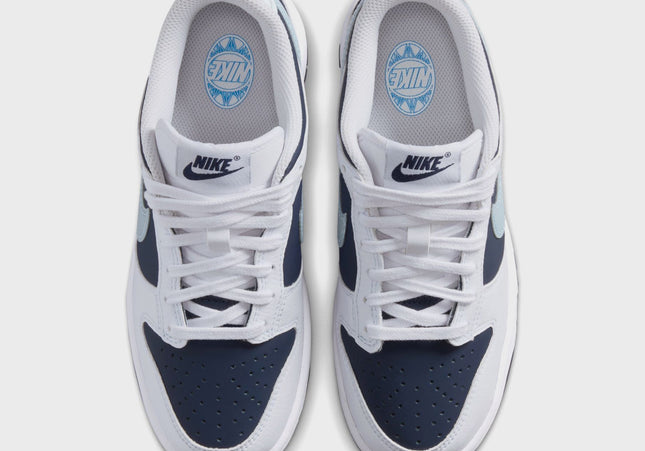 Nike GS Dunk Low - White / Light Armory Blue / Deep Royal Blue