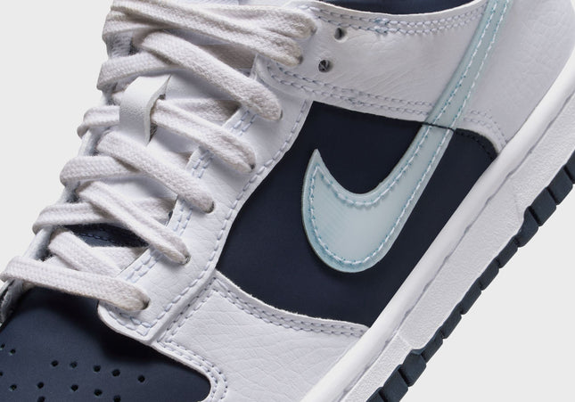 Nike GS Dunk Low - White / Light Armory Blue / Deep Royal Blue
