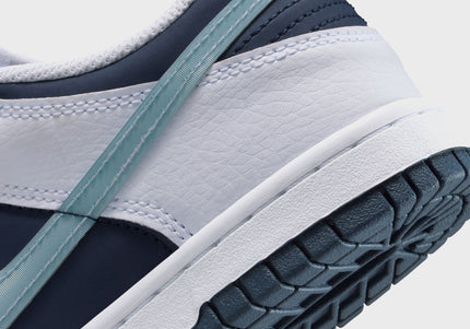 Nike GS Dunk Low - White / Light Armory Blue / Deep Royal Blue