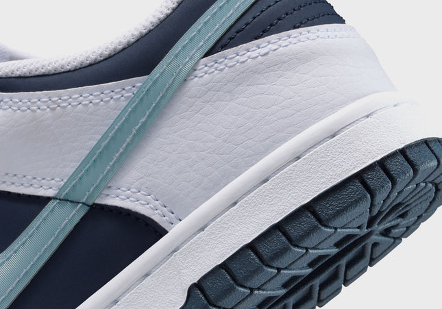 Nike GS Dunk Low - White / Light Armory Blue / Deep Royal Blue