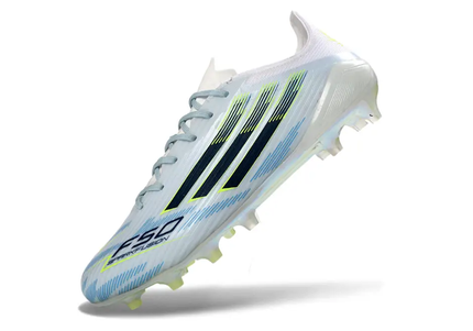 Close-up of Adidas F50 Elite FG football boot's advanced soleplate and studs