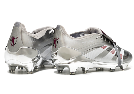 Adidas Predator Elite Fold-over Tongue FG JUDE BELLINGHAM Chrome Dream - Silver Metallic/Legacy Burgundy/Maroon Limited Edition