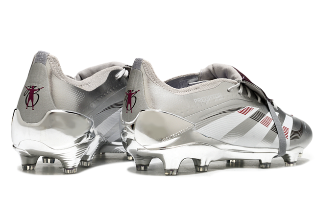 Adidas Predator Elite Fold-over Tongue FG JUDE BELLINGHAM Chrome Dream - Silver Metallic/Legacy Burgundy/Maroon Limited Edition