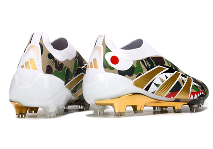 Adidas Predator Elite FG Laceless x BAPE soleplate – lightweight firm ground soleplate engineered for speed, control, and maximum traction.