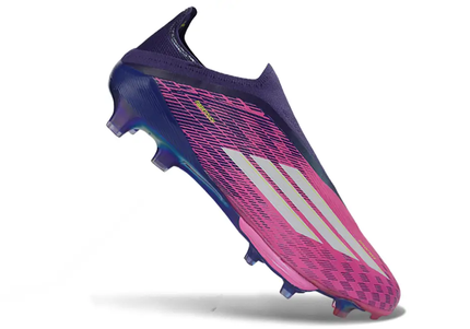 Close-up of Adidas F50+ Elite FG Laceless soccer cleats