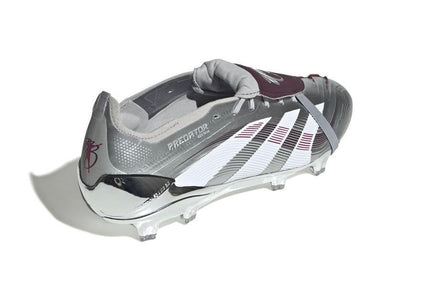 Adidas Predator Elite Fold-over Tongue FG JUDE BELLINGHAM Chrome Dream - Silver Metallic/Legacy Burgundy/Maroon Limited Edition