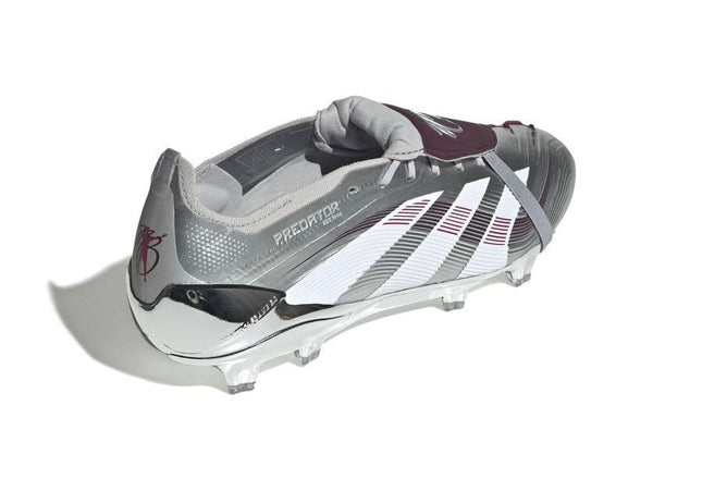 Adidas Predator Elite Fold-over Tongue FG JUDE BELLINGHAM Chrome Dream - Silver Metallic/Legacy Burgundy/Maroon Limited Edition