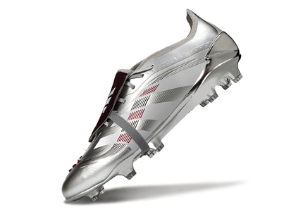 Adidas Predator Elite Fold-over Tongue FG JUDE BELLINGHAM Chrome Dream - Silver Metallic/Legacy Burgundy/Maroon Limited Edition