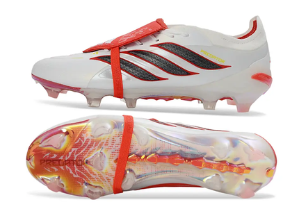 Side view of Adidas Predator 26 Elite Tongue FG football boot, highlighting its innovative tongue design