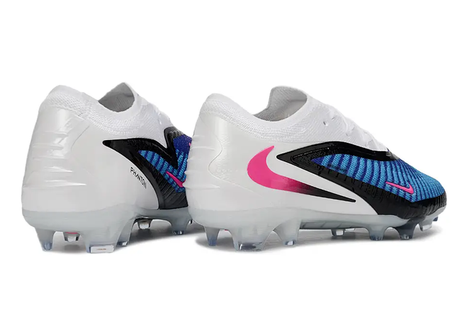 Nike Phantom 6 Elite FG soccer cleat from different angles, demonstrating stability and traction