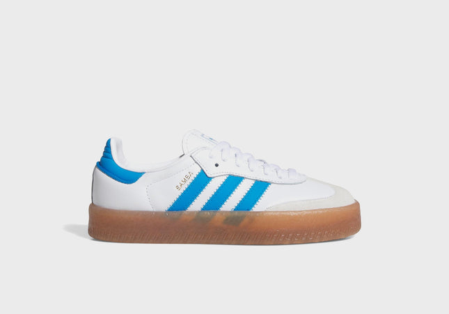 adidas Junior Sambae - White / Bright Blue / Gold Metallic