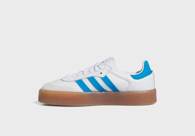 adidas Junior Sambae - White / Bright Blue / Gold Metallic
