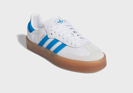 adidas Junior Sambae - White / Bright Blue / Gold Metallic