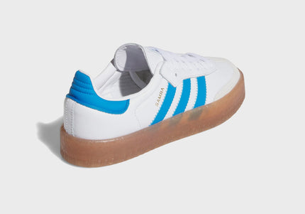 adidas Junior Sambae - White / Bright Blue / Gold Metallic