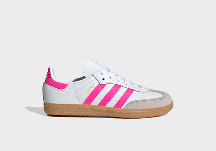 adidas Kids Samba  OG - White / Lucid Pink / Gum 3