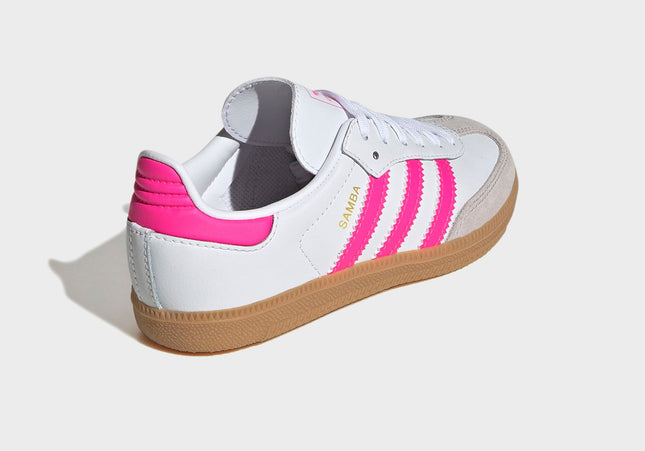 adidas Kids Samba  OG - White / Lucid Pink / Gum 3