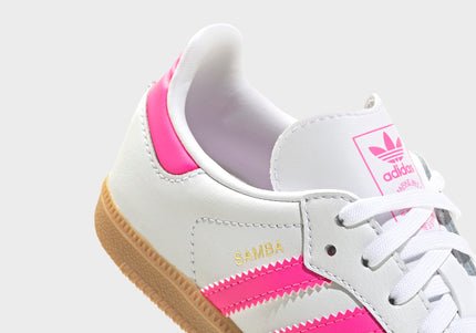 adidas Kids Samba  OG - White / Lucid Pink / Gum 3