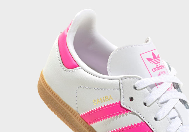 adidas Kids Samba  OG - White / Lucid Pink / Gum 3
