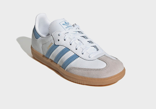 adidas Kids Samba OG - Cloud White / Ash Blue / Gum