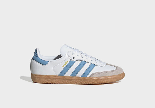adidas GS Samba OG - White / Ash Blue / Gum 3