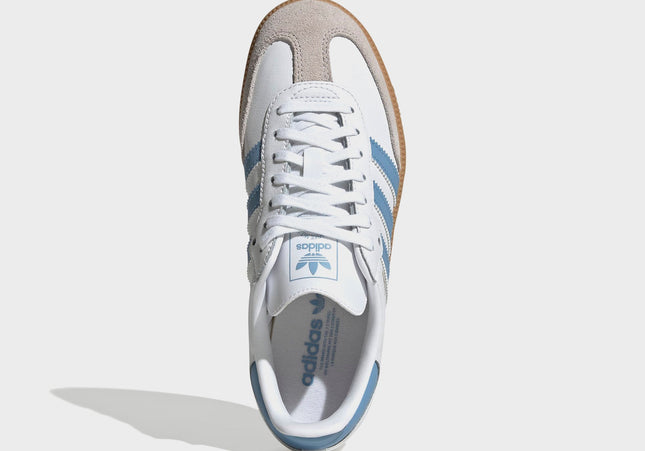 adidas GS Samba OG - White / Ash Blue / Gum 3